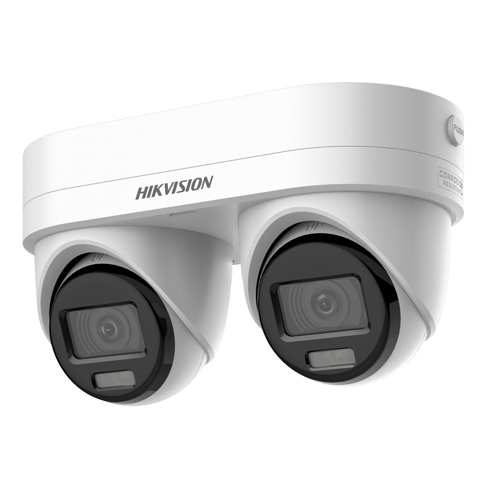 Hikvision cámara Turret IP gama PRO 4 MP, Dos lentes en una 2.8/4 mm, WiFi, PoE DS-2CD2346G3D-IZ2UY/SL(2.8/4mm)