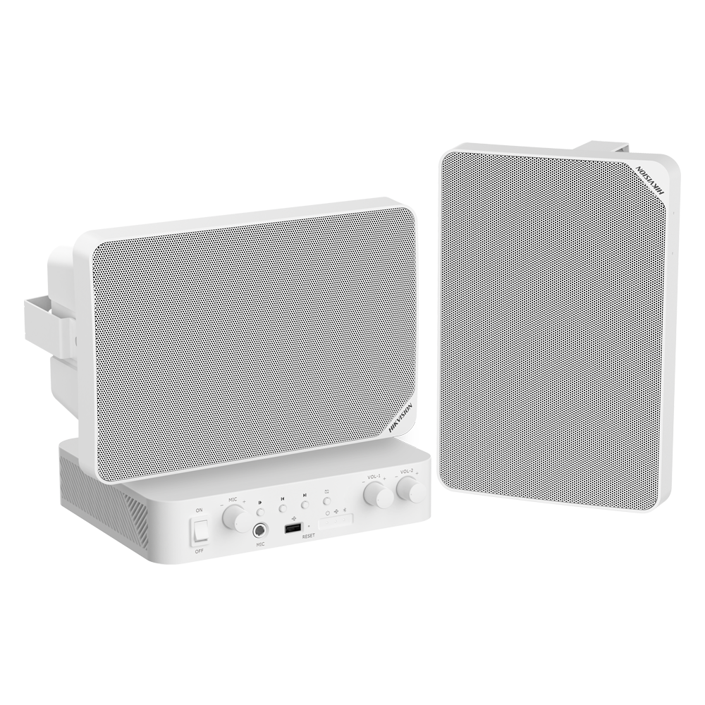 Hikvision Kit de audio Amplificador 80 W color blanco DS-QAE1KA80120-2