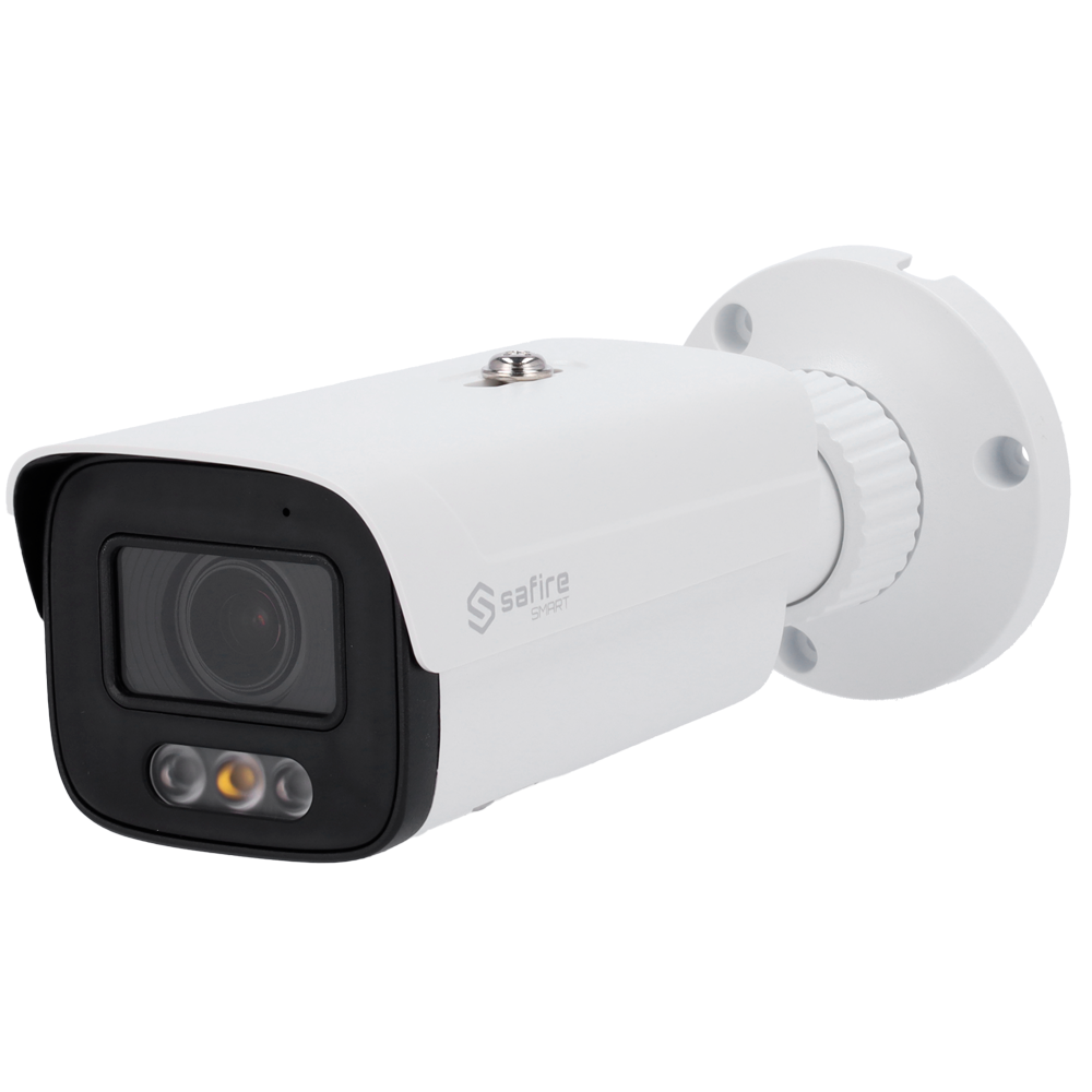Safire Smart Cámara Bullet IP gama I1 AI Avanzada y DualLight color blanco 4 MP, 3.6 mm, WiFi, PoE SF-IPB580ZA-4I1-SL