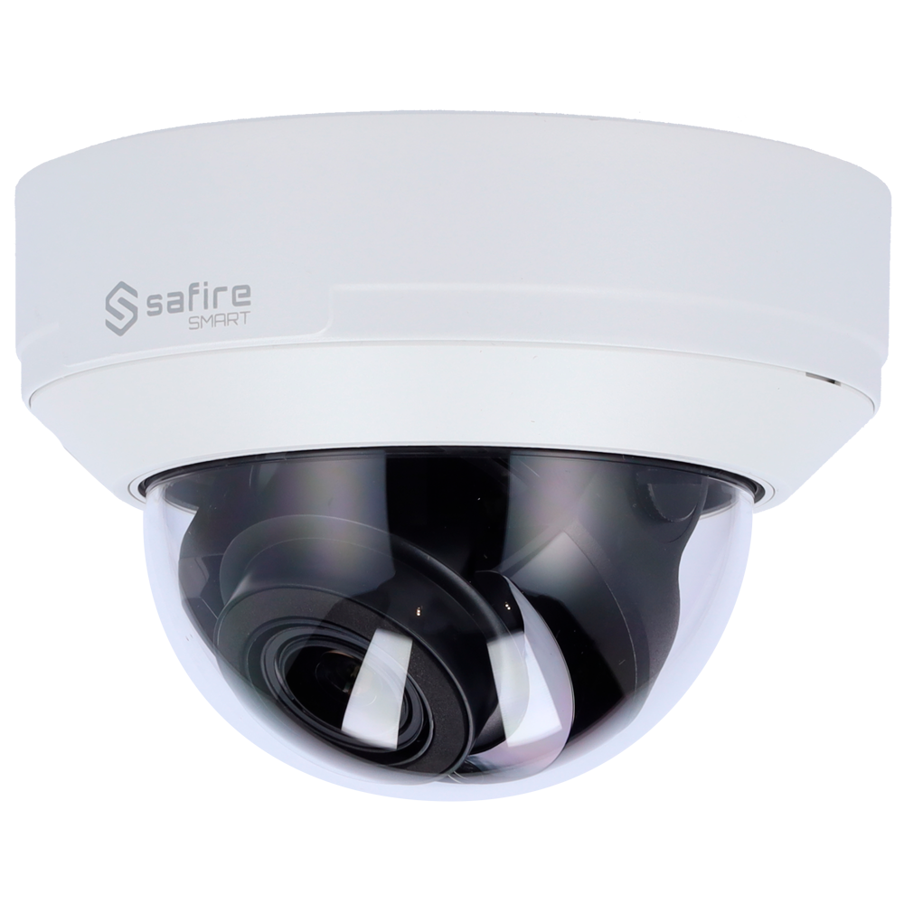 Safire Smart Cámara Domo IP gama E Inteligencia Artificial color blanco 4 MP, 2.8 ~ 12 mm Motorizada, WiFi, PoE SF-IPD540ZA-4E2