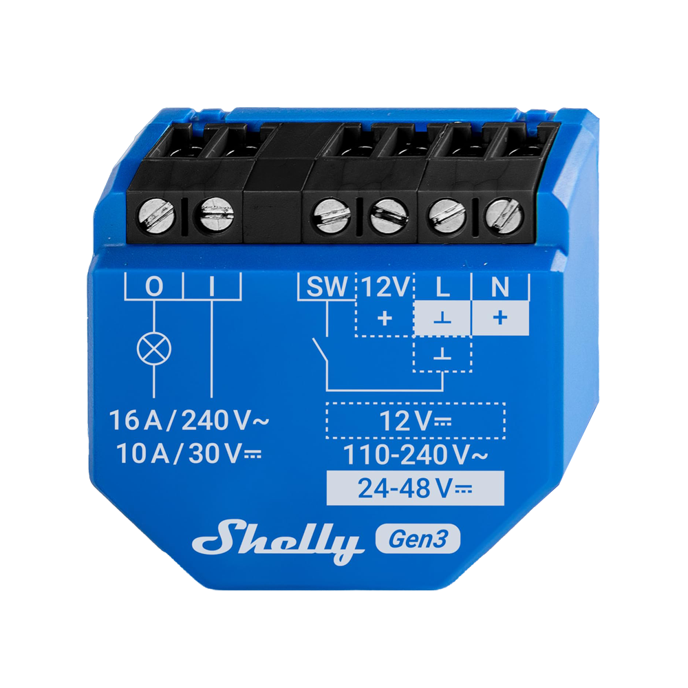 Shelly 1 Gen3 WiFi 2.4 GHz IEEE802.11 b/g/n / Bluetooth SH-1-GEN3