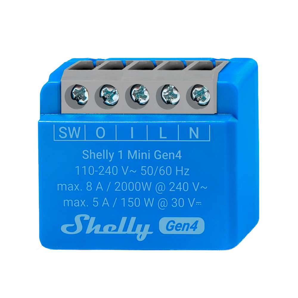 Shelly Relé Shelly 1 Mini Gen4 WiFi 2.4 GHz / Bluetooth / Zigbee SH-1-MINI-GEN4