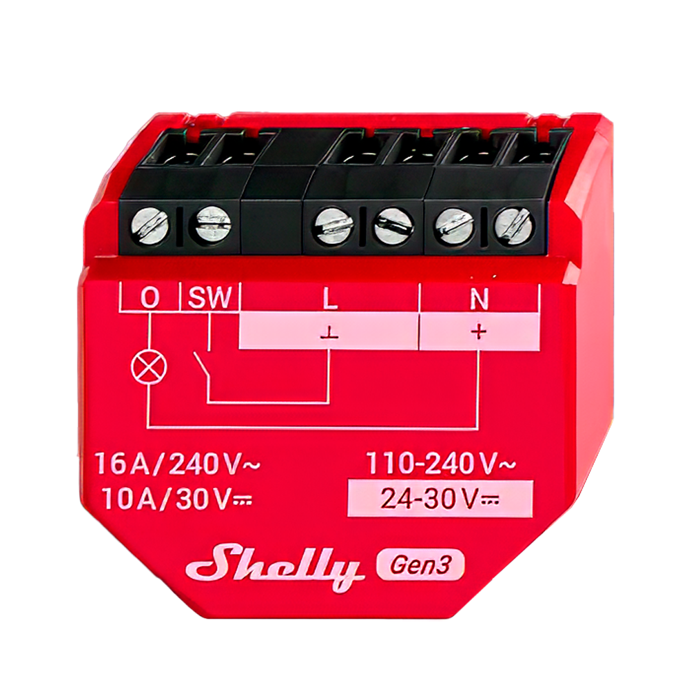 Shelly 1PM Gen3 WiFi 2.4 GHz IEEE802.11 b/g/n / Bluetooth SH-1PM-GEN3