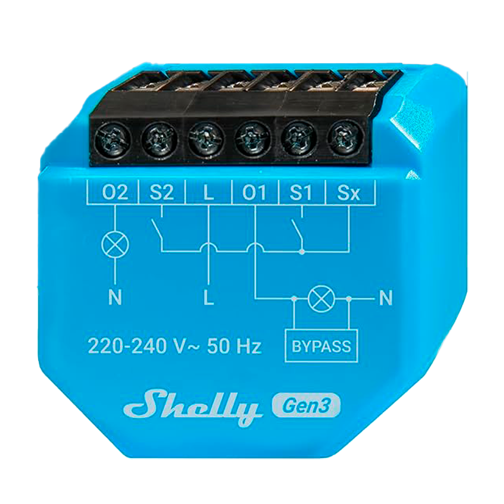 Shelly 2L Gen3 WiFi 2.4 GHz IEEE802.11 b/g/n / Bluetooth SH-2L-GEN3