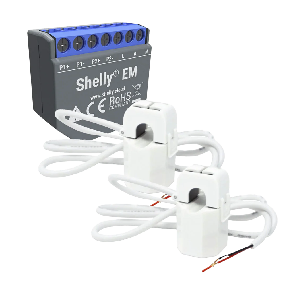 Shelly EM + 2 x 50A WiFi 2.4 GHz IEEE802.11 b/g/n SH-EM-2X-50A