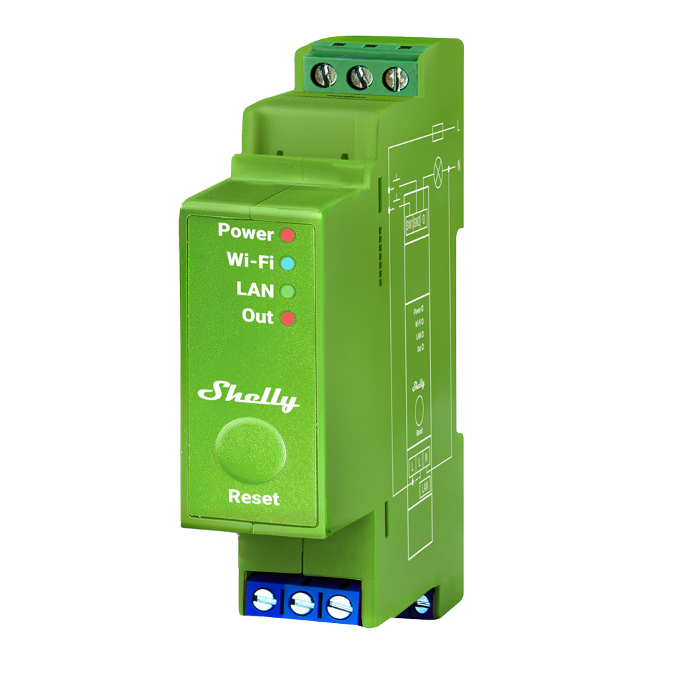 Shelly Pro Dimmer 1PM WiFi 2.4 GHz IEEE802.11 b/g/n / Bluetooth SH-PRO-DIMMER-1PM